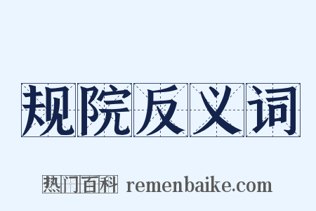规院反义词是什么意思的图片